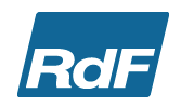 RdF Corporation logo.